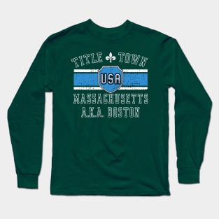 Title Town, Massachusetts, USA Long Sleeve T-Shirt